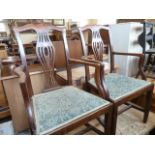 Oak Hepplewhite style dining chairs (2 + 2)