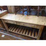 19thC style pine kitchen dresser side table