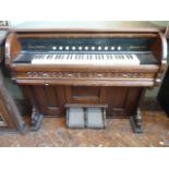 Walnut cased bellows organ - Thomas Organ Co.