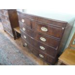 Georgian mahogany bow front 5 drawer chest