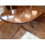 Mahogany regency style extending dining table