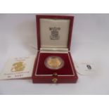 Royal Mint cased proof gold sovereign 1987