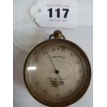 19thC pocket barometer - Elliott Bros, 339 Strand,