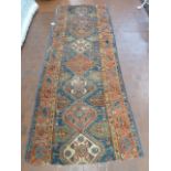 Afghan runner (both ends reduced) 8' x 3'