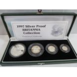 Royal Mint cased 1997 silver proof Britannia 4 coin collection