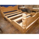 Pine double bed frame