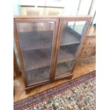 Mid 20thC mahogany glazed display cabinet