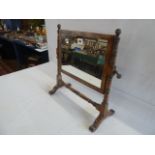 Edwardian mahogany swing toilet mirror