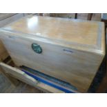 Mid 20thC Chinese camphor wood trunk or blanket chest