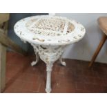 Victorian cast iron pub table with pierced top