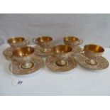 Limoges gilded tea cups and saucers