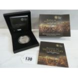 Royal Mint cased 20th Anniversary of The Battle of Waterloo £5 silver proof coin