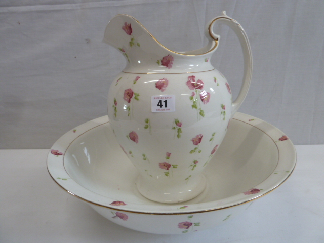 Victorian jug and bowl wash set