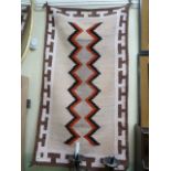 Traditional Navajo Indian blanket rug