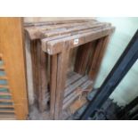 Mid 20thC folding trestles (4)