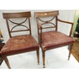 Regency mahogany dining chairs (4 + 1)