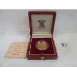 Royal Mint cased proof gold 500th Anniversary 1489-1989