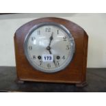 Garrard Deco oak cased mantel clock