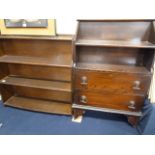 1930's Oak combination bookcase and later bookcase (2)