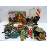Action Man figures and accessories to include operations tent, weapons,