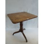 Georgian oak tripod snap-top table