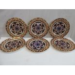 Royal Crown Derby imari 11" plates (heavily worn) (6)