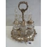 Silver 7 bottle cruet stand - London 1831 - William Bateman