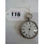 Silver fob watch