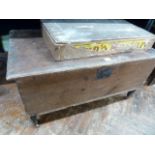 Victorian pine blanket box and egg box