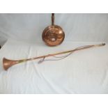 Copper warming pan and post horn