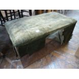 Early 20thC upholstered pine blanket box
