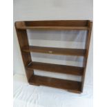 Walnut open bookcase