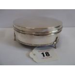 Silver circular trinket box - Birmingham 1919 (4 1/2" diameter)