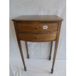 Mahogany Georgian style bow front bedside table