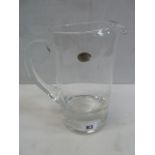 Nazeing glass jug with frosted golf ball embossed into base
