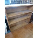 Satin walnut bookcase