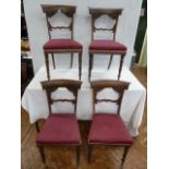 Set 4 Regency rosewood dining chairs