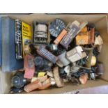 Box of valve radio components,