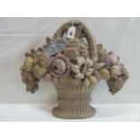 Heavy plaster plaque - harvest basket