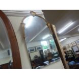 Arch wall mirror with gilt mount