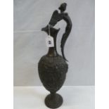 Large bronze ornamental jug,