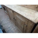 19thC Pine kitchen base cupboard