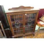 Victorian mahogany lead glazed bookcase