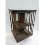 Regency walnut revolving bookcase