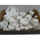 Shelley 'Wild Flowers' tea cups, saucers, plates,
