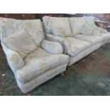 Duresta Lansdowne upholstered suite comprising of grand 3 seater sofa,