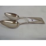 Pair silver serving spoons London 1806 - Peter & Willam Bateman