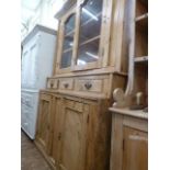 Continental pine glazed kitchen dresser