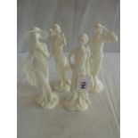 Royal Worcester 1920's vogue collection figures (4)