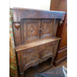 18th Century style oak court cupboard